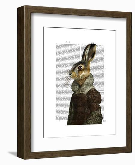 Madam Hare Portrait-Fab Funky-Framed Art Print