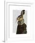 Madam Hare Portrait-Fab Funky-Framed Art Print