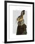 Madam Hare Portrait-Fab Funky-Framed Art Print