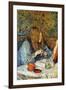 Madam Poupoule On The Toilet-Henri de Toulouse-Lautrec-Framed Art Print