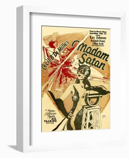 MADAM SATAN, Kay Johnson, window card, 1930.-null-Framed Art Print