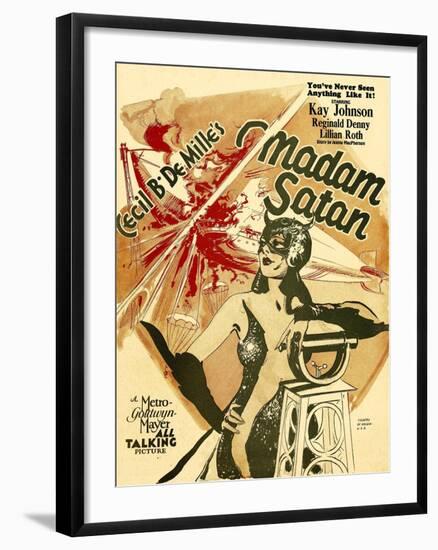 MADAM SATAN, Kay Johnson, window card, 1930.-null-Framed Art Print