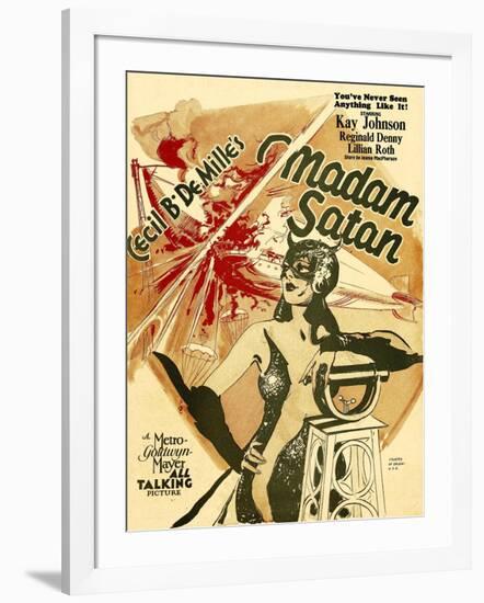 MADAM SATAN, Kay Johnson, window card, 1930.-null-Framed Art Print