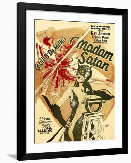 MADAM SATAN, Kay Johnson, window card, 1930.-null-Framed Art Print