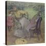 Madame Alexis Rouart et ses enfants-Edgar Degas-Stretched Canvas