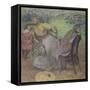 Madame Alexis Rouart et ses enfants-Edgar Degas-Framed Stretched Canvas