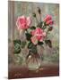 Madame Butterfly Roses in a Glass Vase-Albert Williams-Mounted Giclee Print