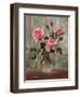 Madame Butterfly Roses in a Glass Vase-Albert Williams-Framed Giclee Print