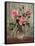 Madame Butterfly Roses in a Glass Vase-Albert Williams-Framed Stretched Canvas