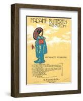 Madame Butterfly Sheet Music-null-Framed Art Print