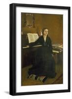 Madame Camus at the Piano, 1869-Edgar Degas-Framed Giclee Print