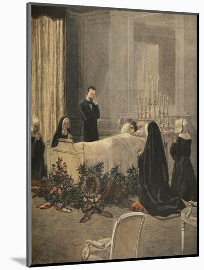 Madame Carnot on Her Deathbed, Illustration from 'Le Petit Journal: Supplement Illustre'-French-Mounted Giclee Print