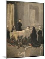 Madame Carnot on Her Deathbed, Illustration from 'Le Petit Journal: Supplement Illustre'-French-Mounted Giclee Print