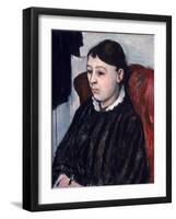 Madame Cezanne, c.1883-85-Paul Cézanne-Framed Giclee Print