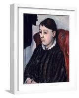 Madame Cezanne, c.1883-85-Paul Cézanne-Framed Giclee Print