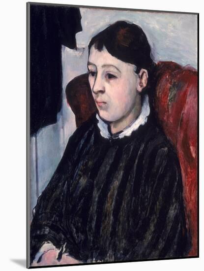 Madame Cezanne, c.1883-85-Paul Cézanne-Mounted Giclee Print