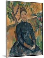 Madame Cézanne, Hortense Fiquet 1850–1922, in the Conservatory, 1891-Paul Cezanne-Mounted Giclee Print