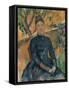 Madame Cézanne, Hortense Fiquet 1850–1922, in the Conservatory, 1891-Paul Cezanne-Framed Stretched Canvas