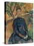 Madame Cézanne, Hortense Fiquet 1850–1922, in the Conservatory, 1891-Paul Cezanne-Stretched Canvas