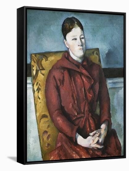 Madame Cezanne in a Yellow Armchair-Paul Cézanne-Framed Stretched Canvas