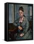 Madame Cezanne Leaning on a Table, circa 1873 by Cezanne-Paul Cezanne-Framed Stretched Canvas