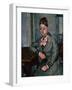 Madame Cezanne Leaning on a Table, circa 1873 by Cezanne-Paul Cezanne-Framed Giclee Print