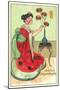 Madame Chrysanthemum, from the Novel by Pierre Loti (Colour Litho)-Dudley Hardy-Mounted Giclee Print