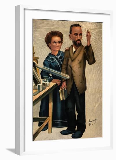 Madame Curie and Husband-null-Framed Giclee Print