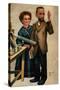 Madame Curie and Husband-null-Stretched Canvas