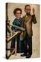 Madame Curie and Husband-null-Stretched Canvas