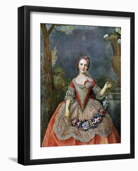 Madame De Beaujolais, 18th Century-Jean-Marc Nattier-Framed Giclee Print