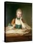 Madame De Chatelet-Lomont (1706-41)-Maurice Quentin de La Tour-Stretched Canvas