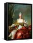 Madame De Maison-Rouge as Diana-Jean-Marc Nattier-Framed Stretched Canvas