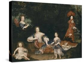 Madame de Montespan, le duc du Maine, le comte de Véxin, mademoiselle de Nantes et mademoiselle de-Pierre Mignard-Stretched Canvas