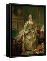 Madame De Pompadour (1721-1764)-Francois Boucher-Framed Stretched Canvas