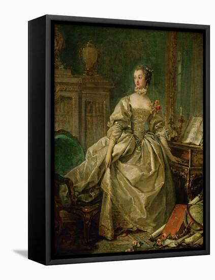 Madame De Pompadour (1721-1764)-Francois Boucher-Framed Stretched Canvas