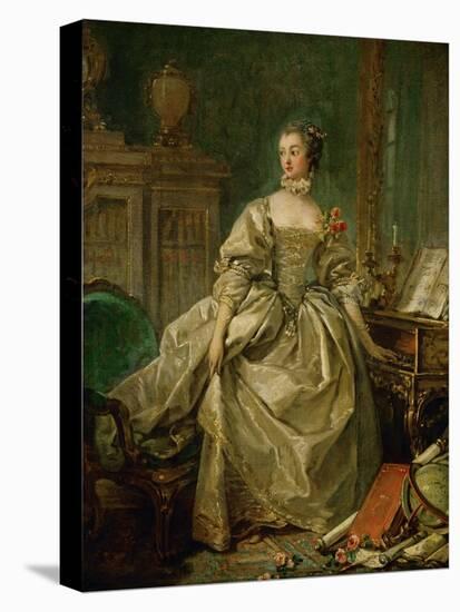 Madame De Pompadour (1721-1764)-Francois Boucher-Stretched Canvas