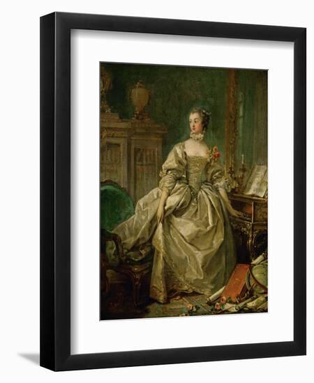 Madame De Pompadour (1721-1764)-Francois Boucher-Framed Giclee Print