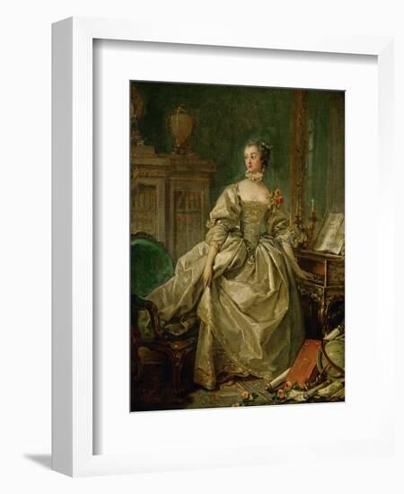 Madame De Pompadour (1721-1764)-Francois Boucher-Framed Giclee Print