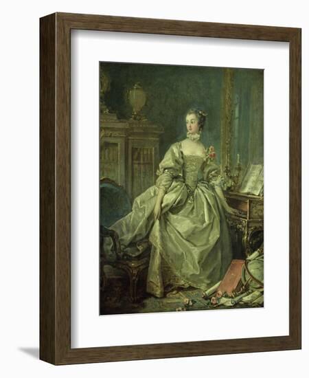 Madame De Pompadour (1721-64)-Francois Boucher-Framed Giclee Print