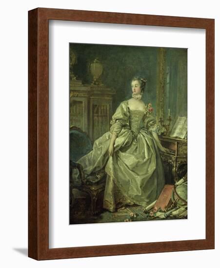 Madame De Pompadour (1721-64)-Francois Boucher-Framed Giclee Print
