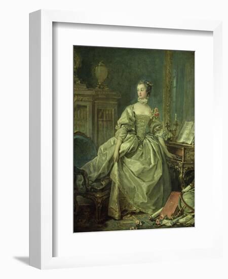 Madame De Pompadour (1721-64)-Francois Boucher-Framed Giclee Print