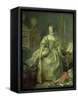 Madame De Pompadour (1721-64)-Francois Boucher-Framed Stretched Canvas