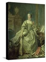 Madame De Pompadour (1721-64)-Francois Boucher-Stretched Canvas