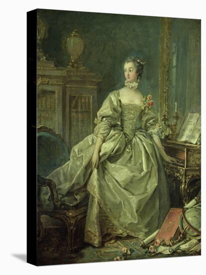 Madame De Pompadour (1721-64)-Francois Boucher-Stretched Canvas