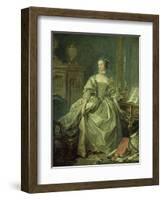 Madame De Pompadour (1721-64)-Francois Boucher-Framed Premium Giclee Print