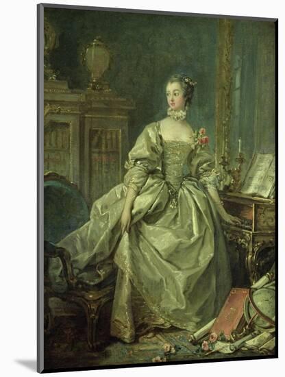 Madame De Pompadour (1721-64)-Francois Boucher-Mounted Premium Giclee Print