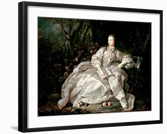 Madame De Pompadour (1721-64)-Francois Boucher-Framed Giclee Print