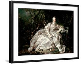 Madame De Pompadour (1721-64)-Francois Boucher-Framed Giclee Print