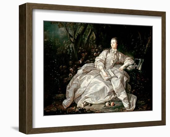 Madame De Pompadour (1721-64)-Francois Boucher-Framed Giclee Print